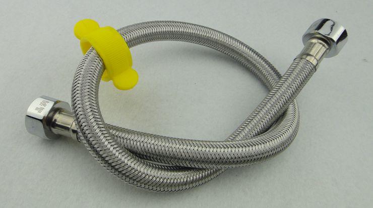 连接头:黄铜 丝:304不锈钢丝 密封圈:硅胶垫片 螺纹规格:4分x4分 产品